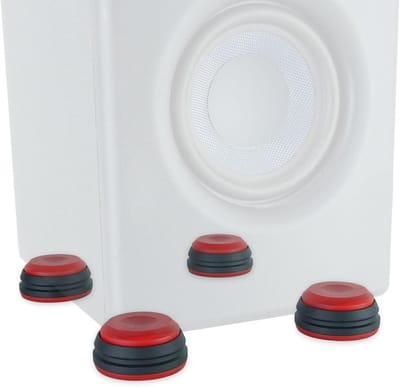 Luidspreker Trillingsdempers - Isolatievoetjes - Geluid Verbeteren - Ontkoppelt Luidspreker - 40x18mm - rood