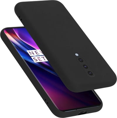 Cadorabo Hoesje geschikt voor OnePlus 8 in LIQUID ZWART - Beschermhoes gemaakt van flexibel TPU silicone Case Cover