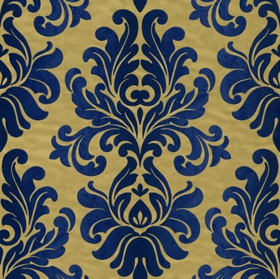 Behang barok blauw goud rasch 546125