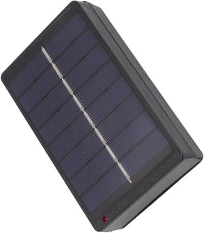 Zonne Batterijlader - Draagbare Oplader - Doe-het-zelf Energie - Weerbestendig Ontwerp - 12 x 8 cm - Zwart