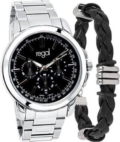 Lucardi Heren - Horloge cadeauset RG1833-632 - Stalen band - Zilverkleurig
