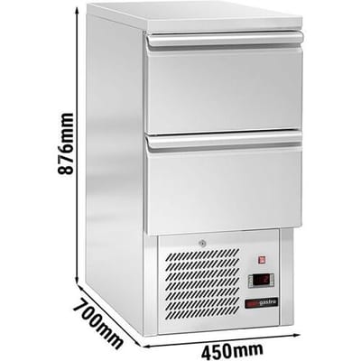 GGM Gastro Kühltisch ECO - 450x700mm - mit 2 Schubladen Zilver