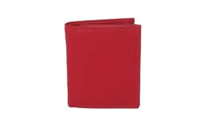 Kleine leren dames en heren portemonnee / billfold klein formaat / compact beursje in rood, paars, roze, groen, navy, blauw, zwart leer / 125