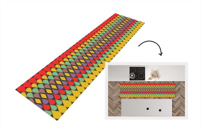 Keukenloper 200x50 cm - Keukenmat vinyl Vintage - Retro - Kleuren - Patronen - Keukenmatten loper - Keuken vloerkleed tapijt