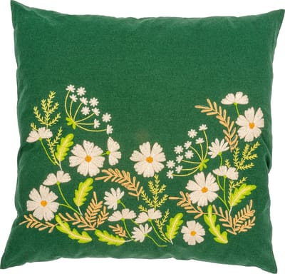 Vervaco - Kussen kit - Witte bloemen - PN-0222590 - Borduren - Borduurpakket - Borduurpakket volwassenen - Borduurpakket kind