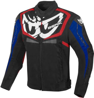 Berik Radic Evo Zwart Rood Blauw Waterdichte Textiele Motorjas - Jas