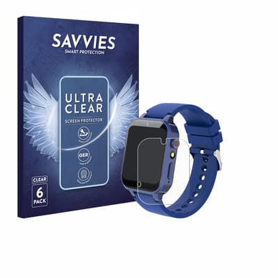 Savvies - Screenprotector voor Ruopoem Kids Smartwatch 1.54" - Folie Beschermfolie transparant 6 Stuks