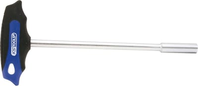 T-Greep Dopschroevendraaier - Moerdraaier Lang - Vastzetten Bouten - FlankTraction Profiel - 12 mm - Grijs