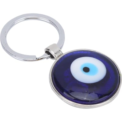 Sleutelhanger Hanger Turks Blauw Oog Patroon Ronde Kralen Ornamenten voor Mannen Vrouwen Tas Decoratie Cadeau white
