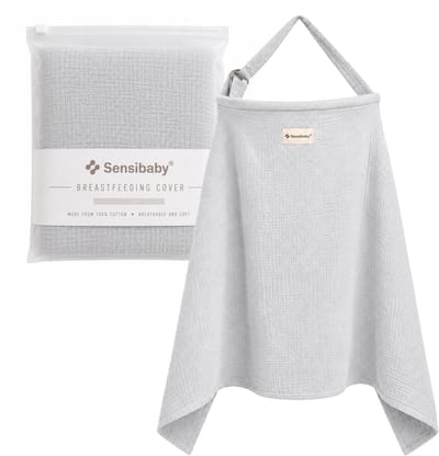 Sensibaby Borstvoedingsdoek – 100% Dubbellaags Katoen – Ademend en Verstelbaar - Grijs