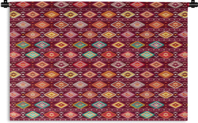 Wandkleed - Wanddoek - Patroon - Native American - Amerika - 180x120 cm - Wandtapijt