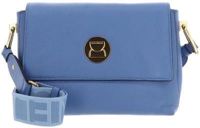 COCCINELLE Leren Schoudertas Liya Signature Crossbody Bag Azul Blauw