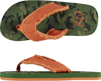 XQ footwear - teenslippers - slippers jongens - army green - maat 27/28