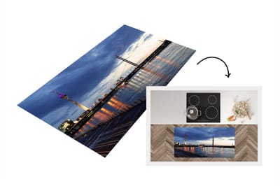 Keukenloper - Loper keuken - Rijn rivier in Dusseldorf - 120x60 cm - Keukenloper vinyl