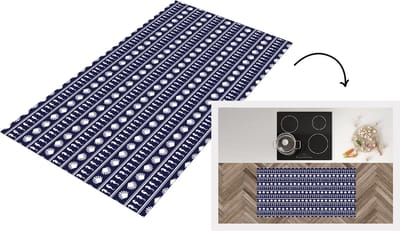 Keukenloper - Loper keuken - Patronen - Zee - Schelpen - Zeepaardje - 120x60 cm - Keukenloper vinyl