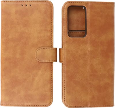 Xioami Mi 12 Pro Hoesje - Book Case Telefoonhoesje - Kaarthouder Portemonnee Hoesje - Wallet Cases - Bruin