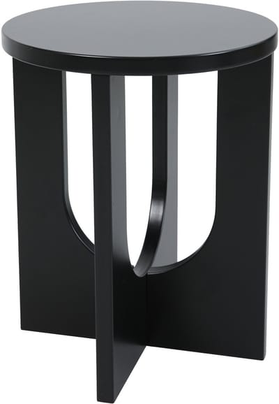 Bijzettafel Kysdajore rond 50x40 cm zwart [en.casa]