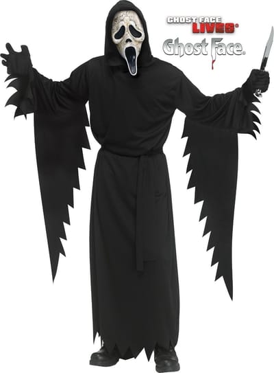 FUNWORLD 4-Delig Tuniek/Riem/Handschoenen/Masker Ghost Face Aged Child Costume Official Licence Halloween Kostuum Kinderen Verkleedkleren Kinderen - 14-16 Years - Max 170 cm