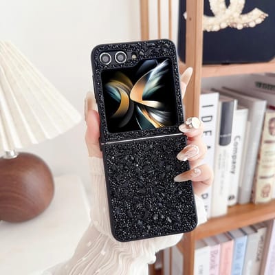 Sprankelende Diamant Briljant TPU Zachte Rand Telefoonhoesje voor Samsung Galaxy Z Flip 7 6 5 4 3 Flip7 Flip6 Huid Gevoel Beschermhoes Galaxy Z Flip6
