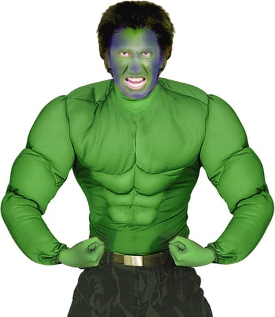 Gespierd shirt groen Hulk spierballen