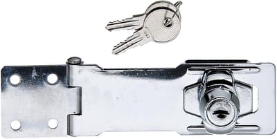 Veiligheidsinsteekslot met cilinder, chroomkleurig, 115 x 41.5 mm