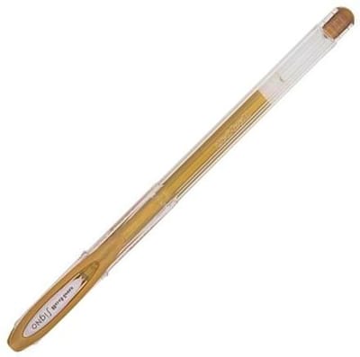 Liquid ink ballpoint pen Uni-Ball Rollerball Signo Noble Gouden Metaal 12 Stuks