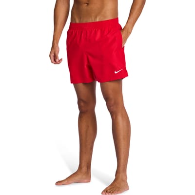 Nike 5 Inch Swim Shorts Badmode Heren - Rood - Maat L - Poly Mesh