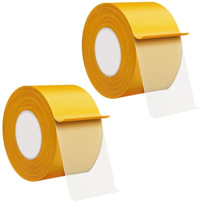 2 Rollen Dubbelzijdige Geweven Tape 50mm x 20m, Sterke Plakband voor Vloerkleden, Ideaal voor Thuis, School en Hotelgebruik