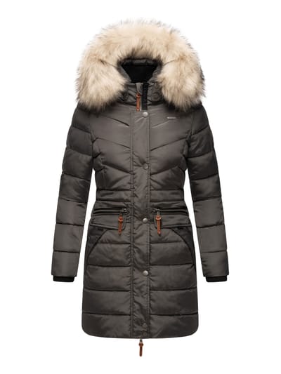 Navahoo Dames Winterjas Paula – Extra Warm, Waterafstotend & Met Afneembare Bontkraag