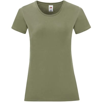 Dames-T-shirt Fruit of the Loom Iconic 150