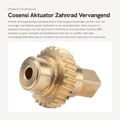 Dailygoods- Aktuator Hoogwaardige Vervanging - Tandwielen - Autodakactuator - Geschikt voor Opel Astra H TwinTop - Professioneel Vakmanschap - Eenvoudige Installatie - Autodakonderdeel