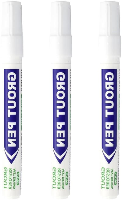 Witte grout pen voor keramiek, glas en metaal - waterdicht, schimmelbestendig en duurzaam met grote capaciteit