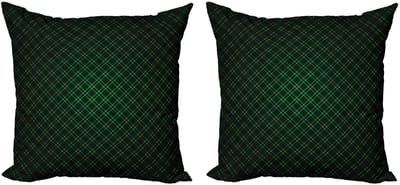 ABAKUHAUS Bosgroen kussenhoes – 40x40 cm – dubbelzijdig bedrukt – rits