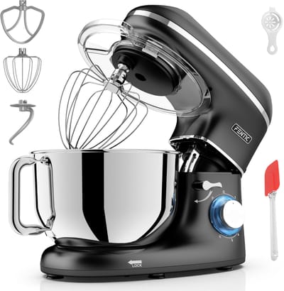 Fentic Keukenmachine – 2000W – Keukenrobot - Foodprocessor - 6,2L Mengkom – Incl. extra Accessoires – Zwart