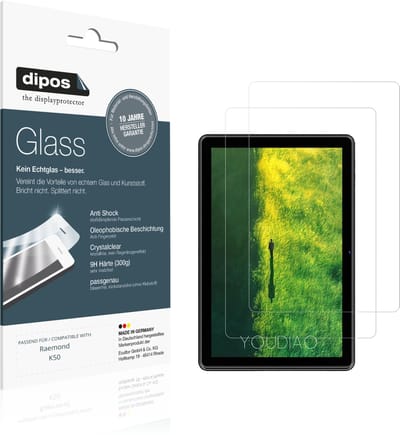 dipos – 2x Pantserfolie geschikt voor Raemond K50 | 9H Screenprotector