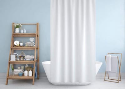 Casabueno - Douchegordijn Extra Breed Wit - 240x200 cm - Badkamer Gordijn - Shower Curtain - Waterdicht - Sneldrogend en Anti Schimmel - Douchegordijn 240x200 cm - Wasbaar en Duurzaam - Wit