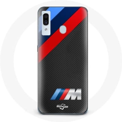 Coque - BMW - Samsung Galaxy A20 - Rigide - Noir - BMW M Collection Logo