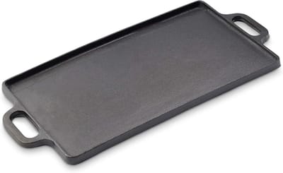 GTB® Gietijzeren Pan Bbq - Gietijzeren Skillet - Pan Bbq - Zwart - 51cm x 23cm x 28cm