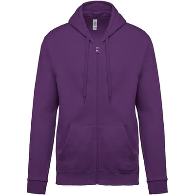 Kariban Sweater met rits en capuchon K479 - purple - XL