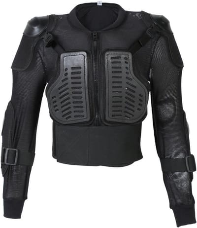 Kinder Bodyprotector - Rugbeschermer Jas - Sport Bescherming - 7-Zone Flexibele Rugprotector - 4 Jaar - Zwart