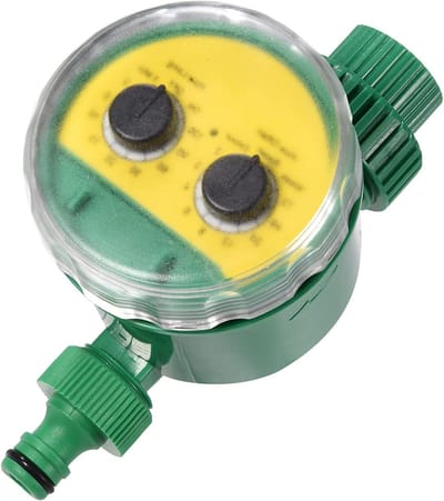 Automatische Bewateringstimer - Irrigatiecontroller Tuinslang - Planten Water Geven - Twee Wijzerplaten Instelbaar - 13x11x10 cm - Groen