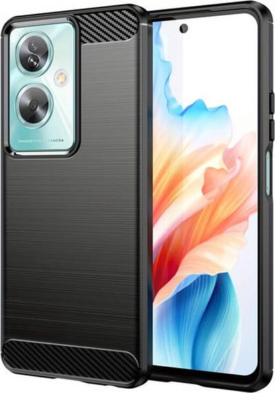 Hoesje geschikt voor Oppo A79 / OnePlus Nord N30 SE - Techsuit Carbon Silicone Back Cover - Zwart