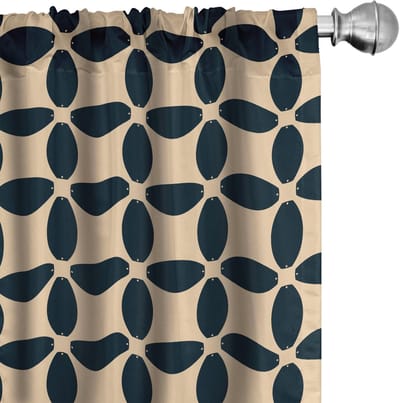 ABAKUHAUS Damast-geïnspireerde Gordijnen – 2x75x245 cm – Perzik & Petrol