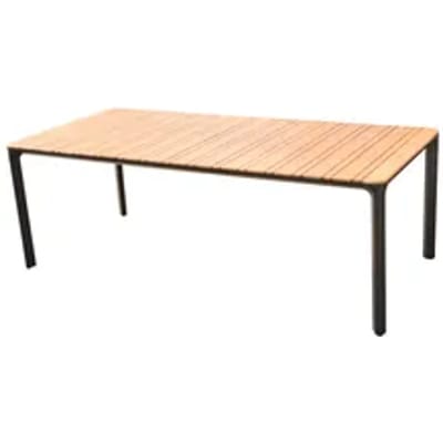 Central Park Lorenzo Tuintafel - Aluminium - Teakhout - 100 X 224 X 75cm