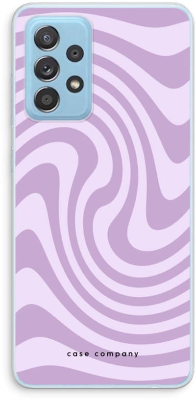 Case Company® - Hoesje geschikt voor Samsung Galaxy A73 hoesje - Swirl Paars - Soft Cover Telefoonhoesje - Bescherming aan alle Kanten en Schermrand