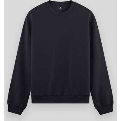 Heren Effen Rundhals Sweatshirt