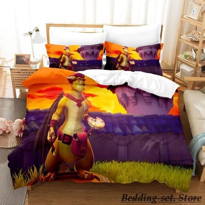 Spyro reignited trilogy Beddengoed Set Eenpersoons Twin Vol Queen King Size Bed Set Volwassene Kind Slaapkamer Dekbedovertrek Sets Anime Gme 70x133cm 2pcs