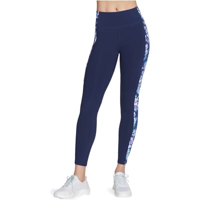 Skechers Performance GOWALK Misty Floral Legging Nylon Vrouwen Blauwe Sportleggingen