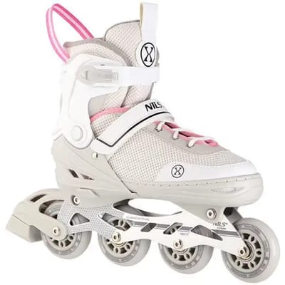 Nils Extreme - 2in1 Skeelers en Schaatsen - Maat: 34-38 Wit/Roze