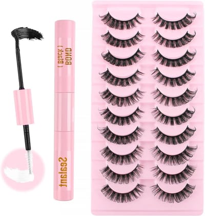 Volume Wimperextensions - Nepwimpers Set - Natuurlijke Look - Inclusief Lijm - 10 Paren - Zwart